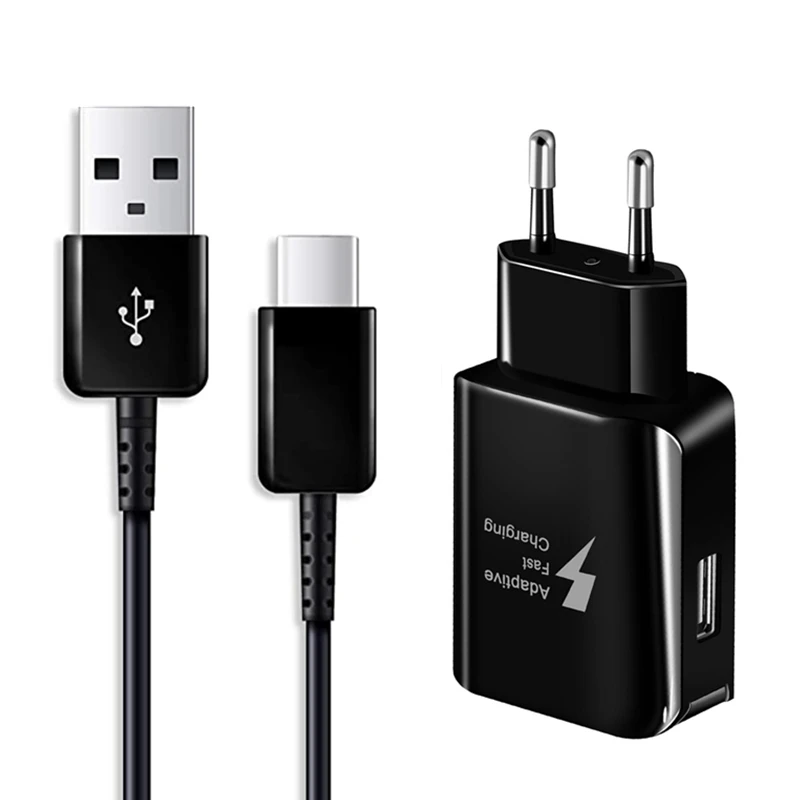 EU быстрое настенное зарядное устройство USB Type C зарядный кабель для Samsung Galaxy S20 S10 S9