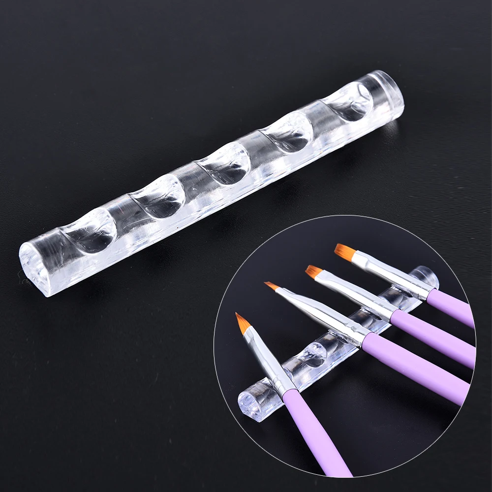 

1 Pcs Transparent Nail Art Brush Pen Makeup Brushes Rack Acrylic Organizers Stand Holder Convenient Brochas Maquillaje Tools