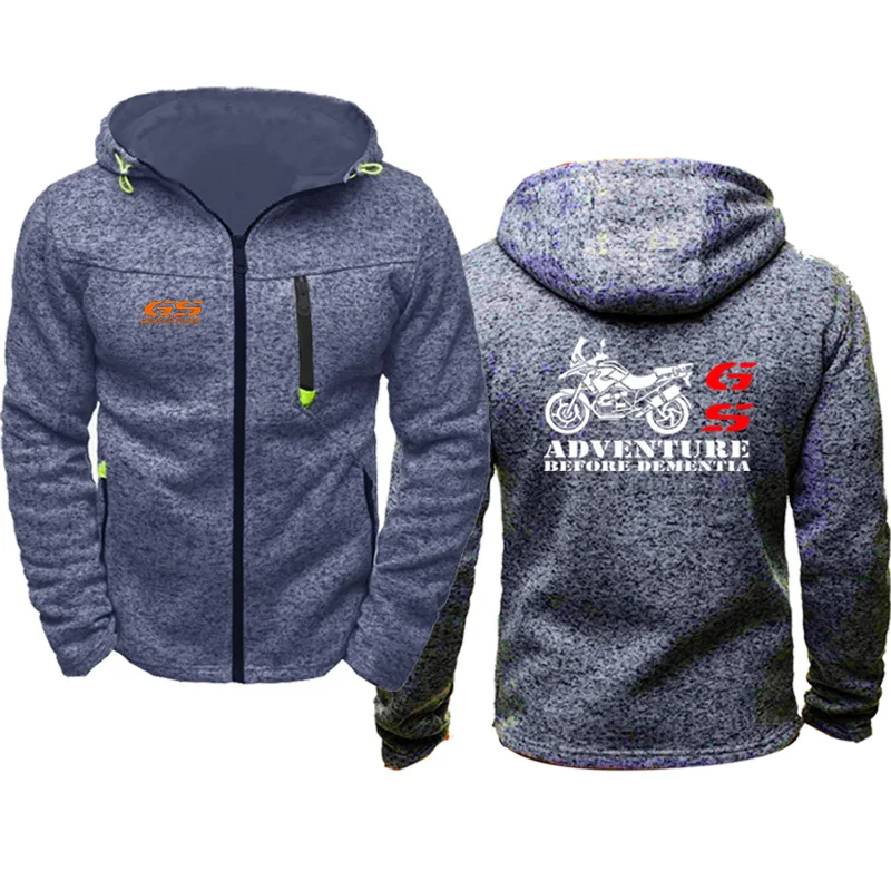 

2021 Модные мужские зимние осенние мужские мотоциклетные толстовки GS ADV хлопковые повседневные мужские пальто с капюшоном на молнии