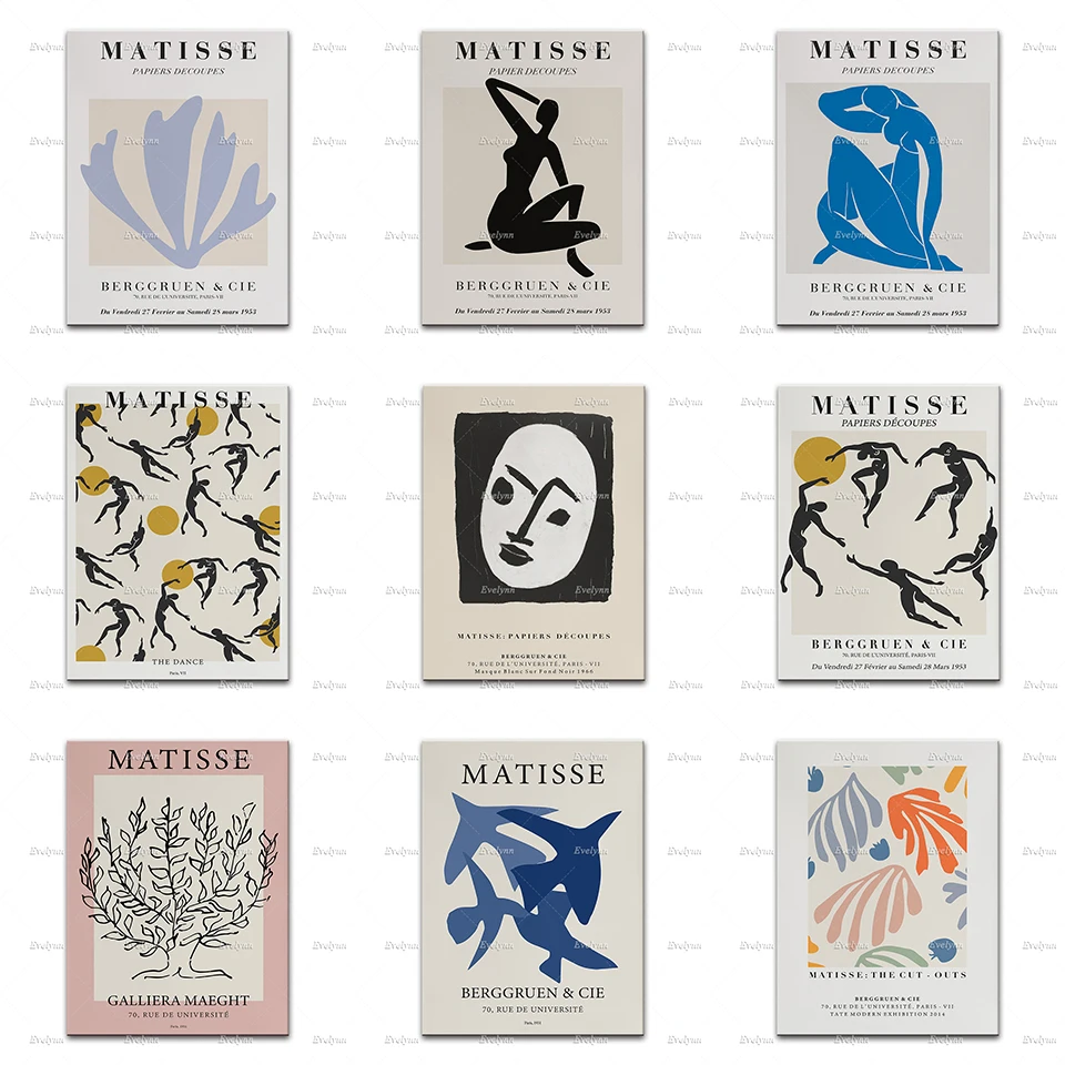 

Henri Matisse Dance Figures Exhibition Poster, Neutral Abstract Art , French Home Decor Prints Wall Art Canvas Unique Gift