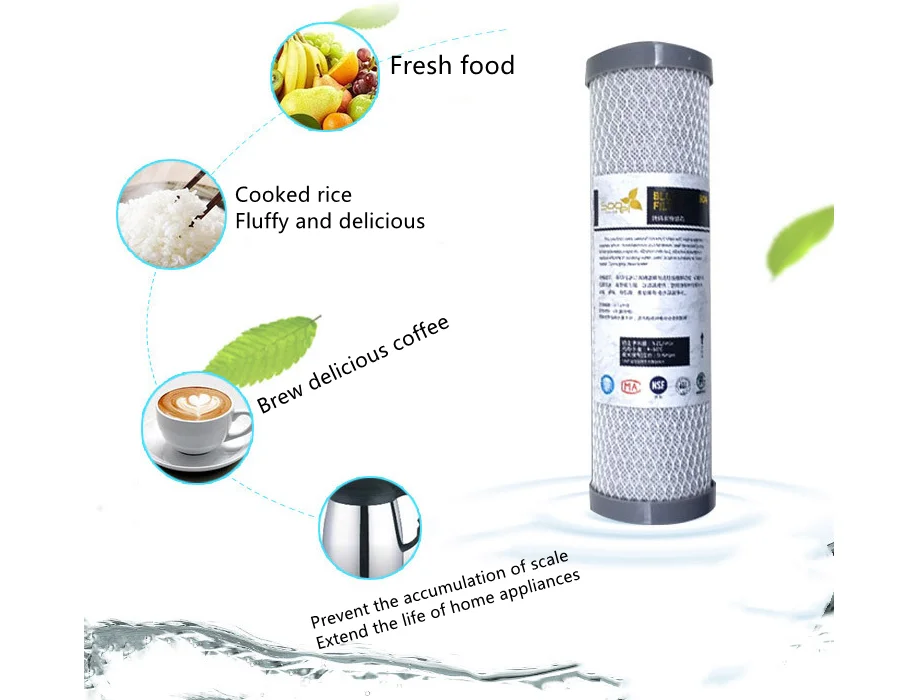 

10 inch Activated Carbon Water Filter Standard Filter Cartridge for Reverse Osmosis System with CB RoHS certificate