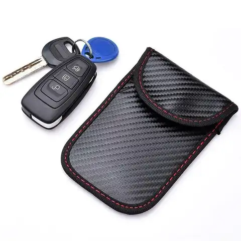 Автомобильный брелок для ключей из углеродного волокна, телефон-блокировщик, усилитель, сумка Фарадея для ключей, сумки Faraday RFID
