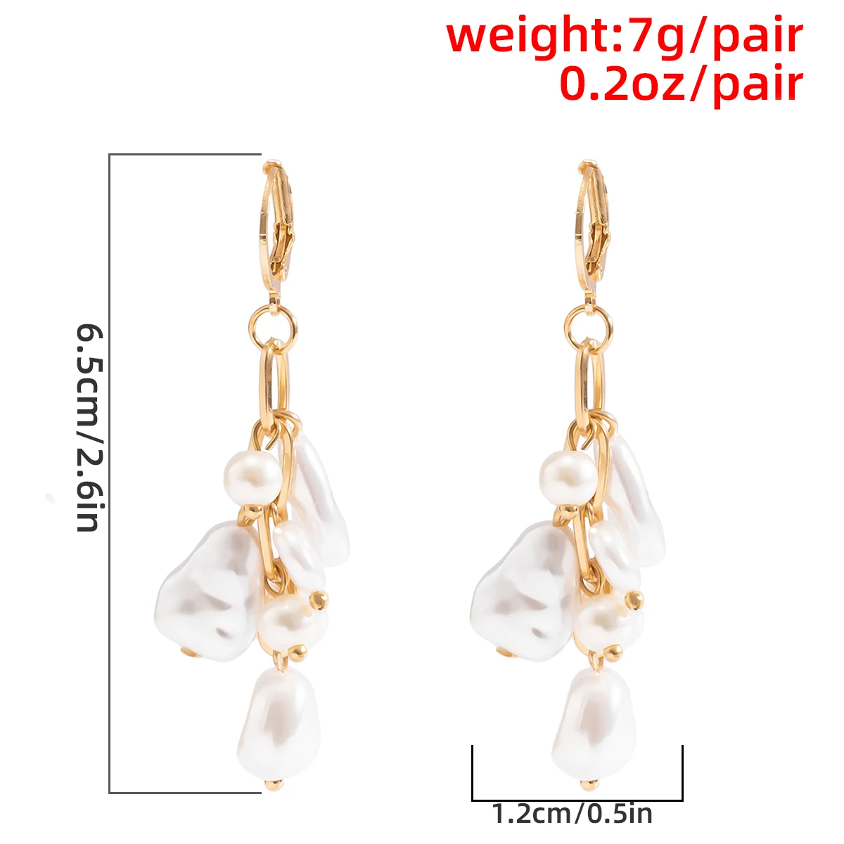 

Vintage Baroque Pearl Pendant Drop Earrings for Women Kpop Link Chain Tassel Unusual Hanging Dangle Earrings Fashion Accessories