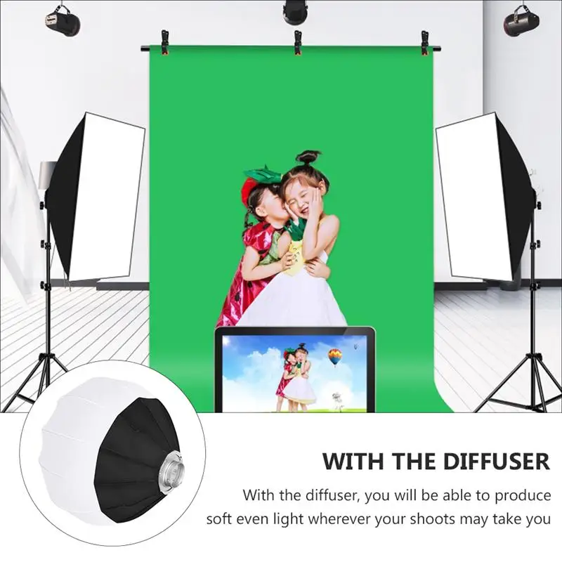 

65cm Spherical Flash Diffuser Portable Foldable Lantern Shape Diffuser Cap