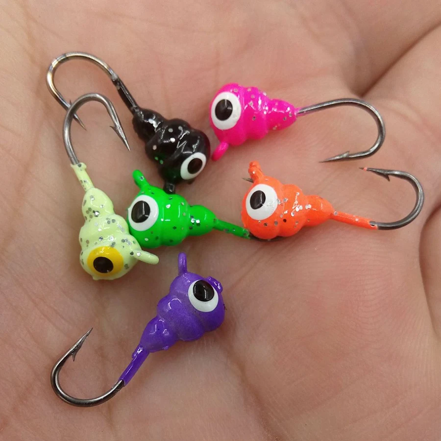 6 шт./лот набор крючков для рыболовного крючка/снасть приманка льда металлическая