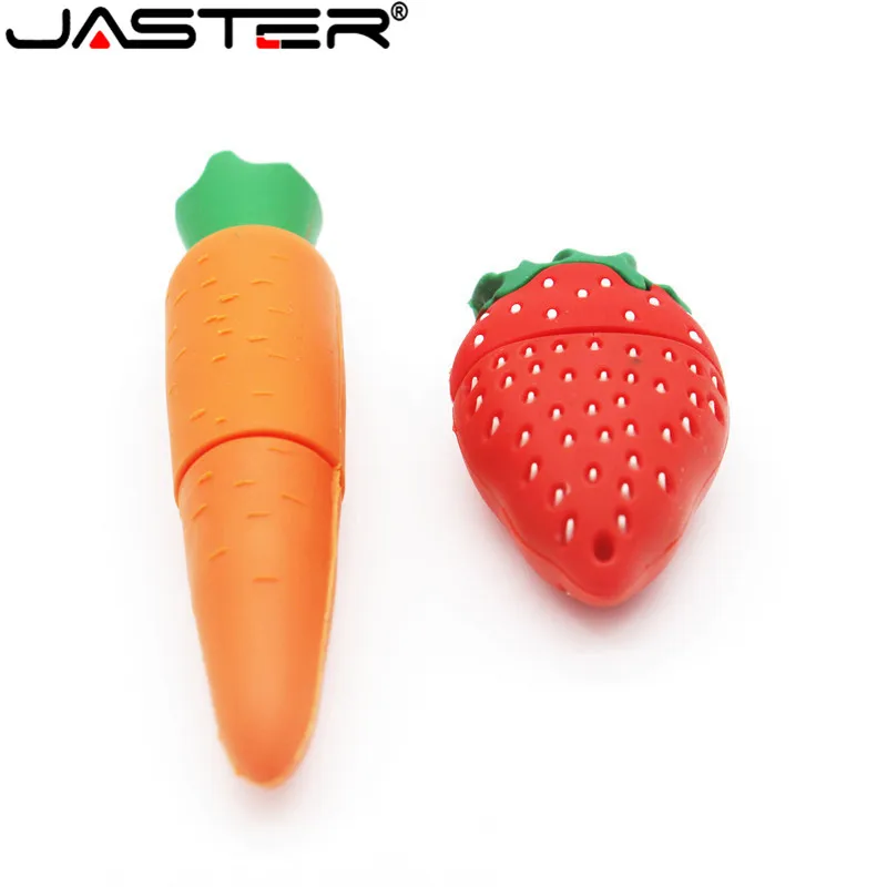 JASTER оптовая продажа клубника морковь мультфильм модель usb флэш накопитель 2 0