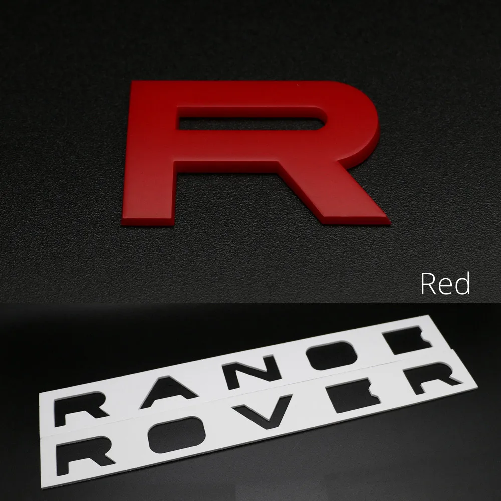 Red Автомобильный Стайлинг передняя капот багажник наклейка для Land Rover буквы логотип эмблема АБС значок для RANGE ROVER - Название цвета: Red