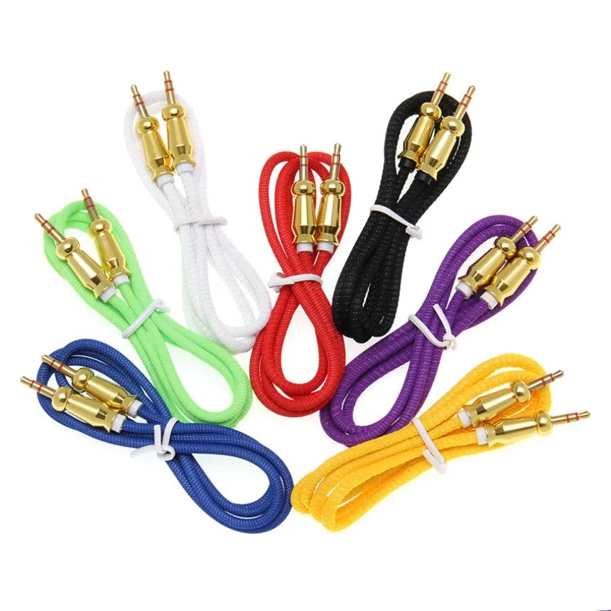 

AUX Stereo Car Audio 3.5mm Cables Male to Male Extension Aux Cord 1M for iPhone Samsung Cellphone For Headphone Speaker MP4