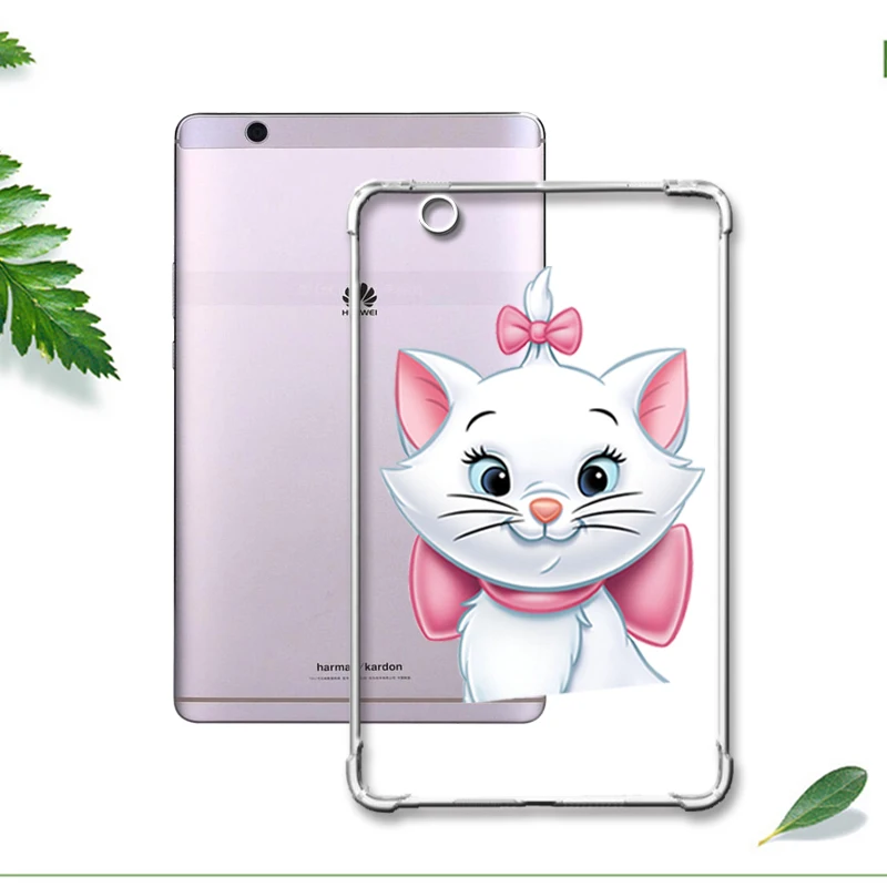 For M3 8.4 bai mao Окрашенный чехол с сопротивлением падению для huawei Mediapad Медиа Pad M3 M5 T3 8,4 10 Мягкий противоударный планшет для Honor игровой коврик 2 9,6 - Цвет: For M3 8.4 bai mao