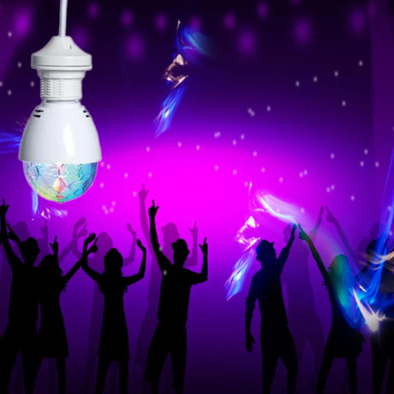 

LED Full Color Rotating E27/B22 Light Bulb Magic Ball DJ Disco Home Party
