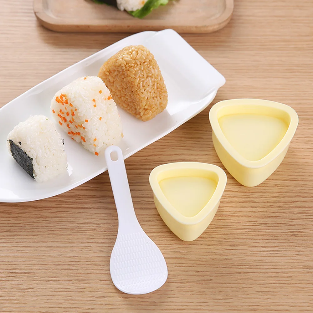 

5pcs DIY Sushi Mold Set Triangular Shape Japanese Onigiri Rice Ball Food Press Sushi Maker Home Kitchen Cooking Accessories