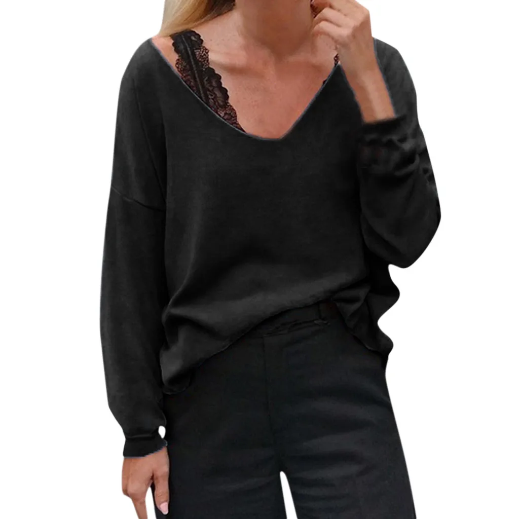 Футболка Для Женщин Осенние повседневные с длинным рукавом Топы открытыми
