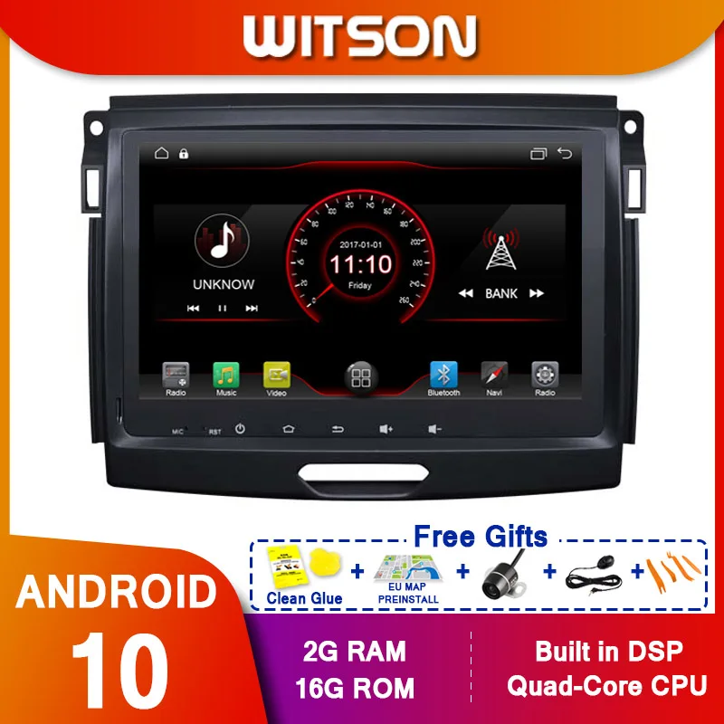 WITSON MKT Android 10 автомобильный Dvd GPS для FORD RANGER 2016 Мультимедиа навигатор 2 Гб RAM + 32 ГБ