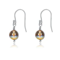 silverhoo genuine s925 sterling silver fashion crystal women simple drop earrings new fine jewelry romantic engagement party
