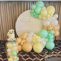 92pcs macaron mint balloons garland chain wedding engagement decoration white macaron yellow ballon arch kit birthday party deco