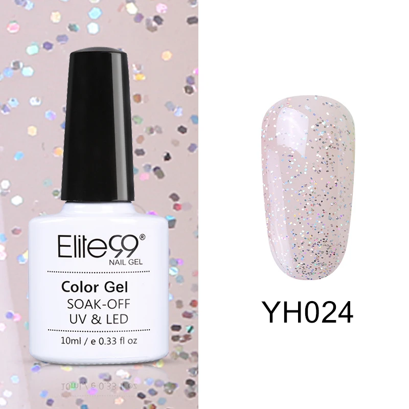 YH024 Elite99 Vernis Полупостоянный 10 мл Светодиодный УФ-гель замачиваемый пурпурный цвет светодиодный лак для ногтей нужна лампа отверждения Гель-лак - Цвет: YH024