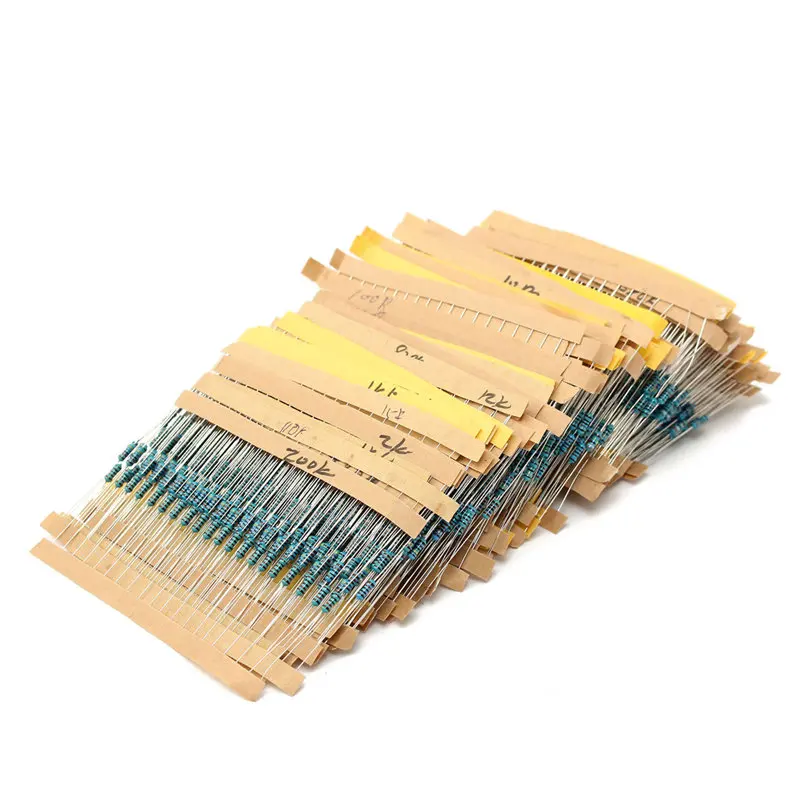

3120pcs 1/4 Watt Metal Film Resistor 156 Value Assorted Kit,1% Resistor Samples Pack 1 ohm-10M ohm DIY Electronic components Set