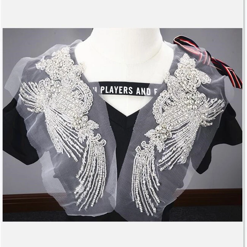 1 пара свадебных аксессуаров Стразы с аппликацией свадебное платье серебро