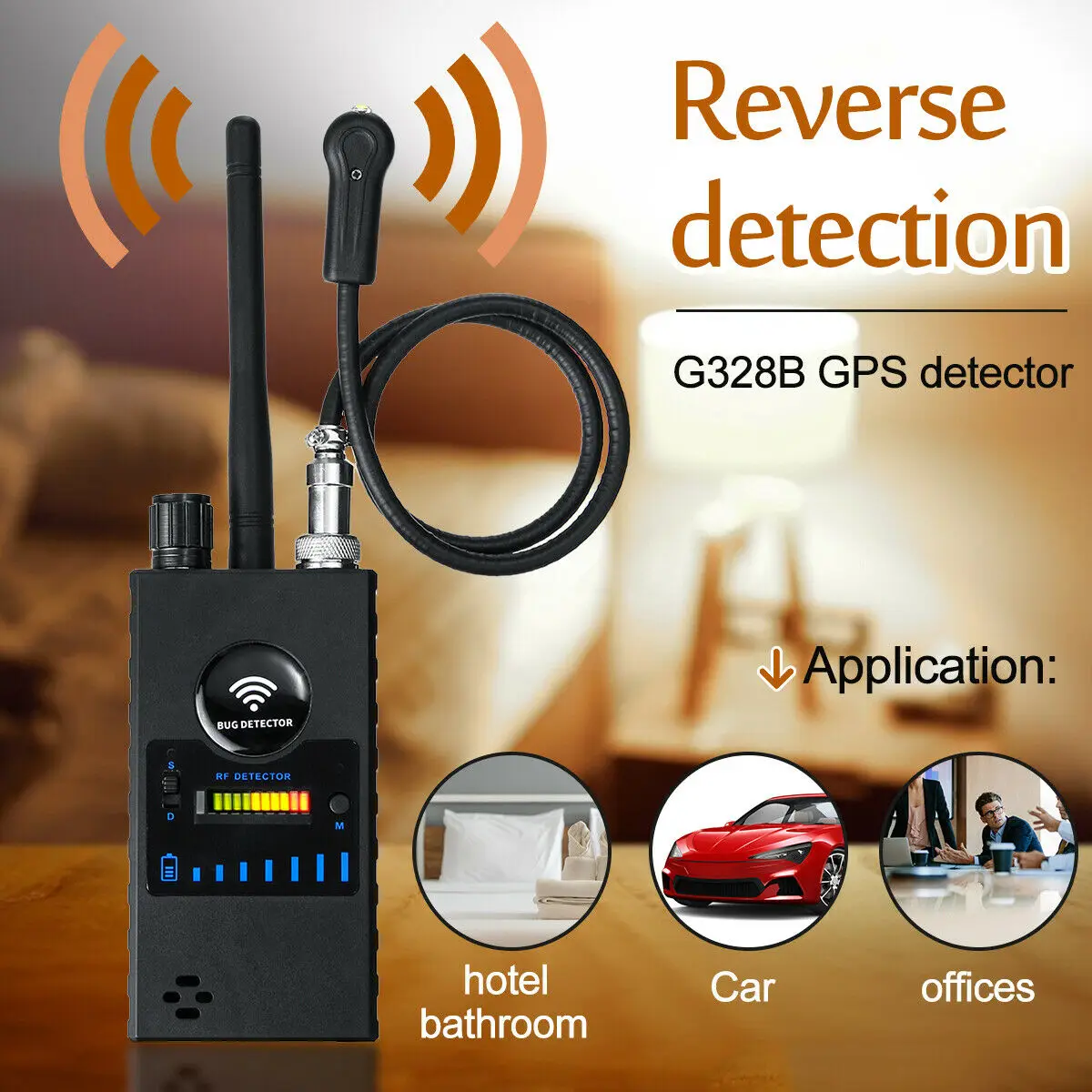 

Upgrade RF Signal Detector Wifi GPS Bug Anti-Spy Camera Detector for GSM Tracker Device GPS Radar Radio Find