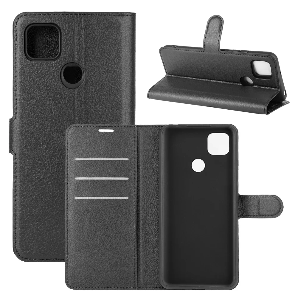 

Flip Case For Redmi 9C NFC Luxury PU Leather Wallet Stand Flip Case On For Xiaomi Redmi 9C NFC Global Version Guard Protector