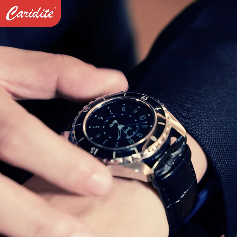 Caridite новый тренд Высокое качество Мужские Бизнес Смарт-часы температура тела