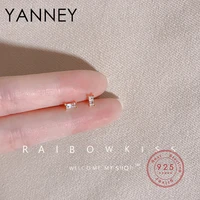 yanney new arrivals silver color simple square zircon stud earrings for women fashion temperament wedding party jewelry