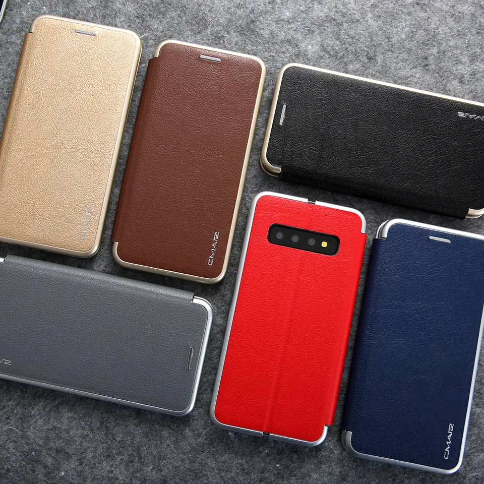 Роскошный кожаный флип-чехол на магните для samsung Galaxy S7 edge S8 S9 S10 Plus слот для карт кошелек чехол для samsung Note8 Note9