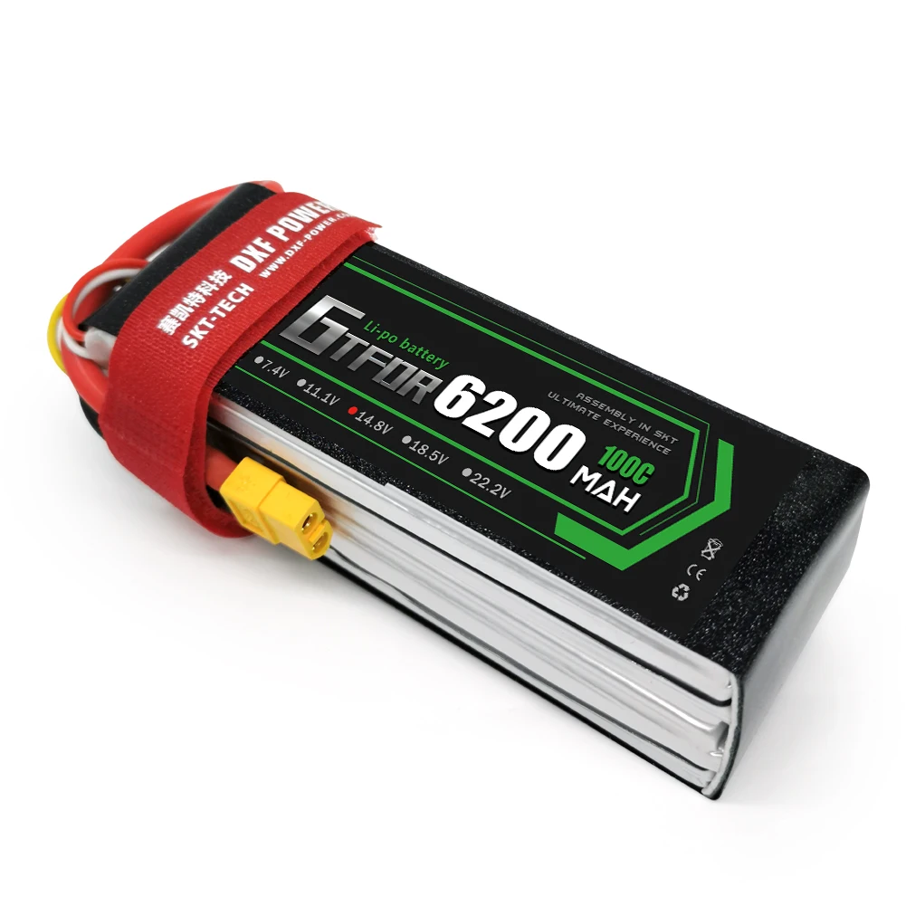 GTFDR 4S 14.8V 6200mah 100C-200C Lipo Battery 4S  XT60 T Deans XT90 EC5 For FPV Drone Airplane Car Racing Truck Boat RC Parts enlarge