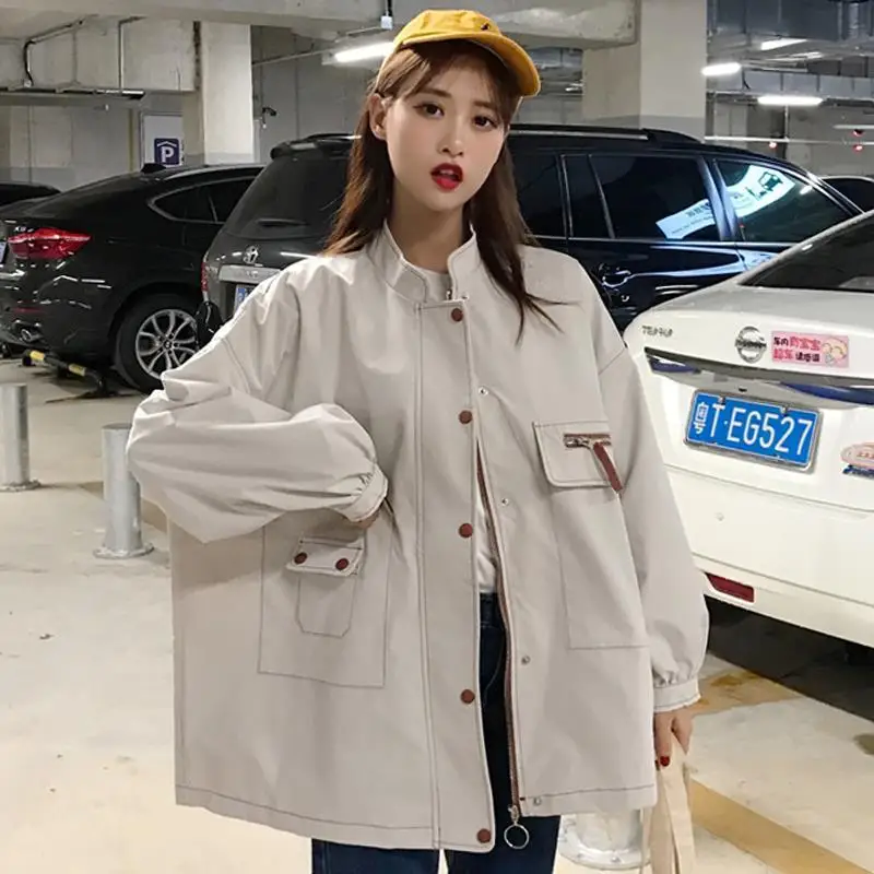 

2018 new ulzzang korean version of Harajuku harbor style BF loose and versatile leisure retro frock coat female student