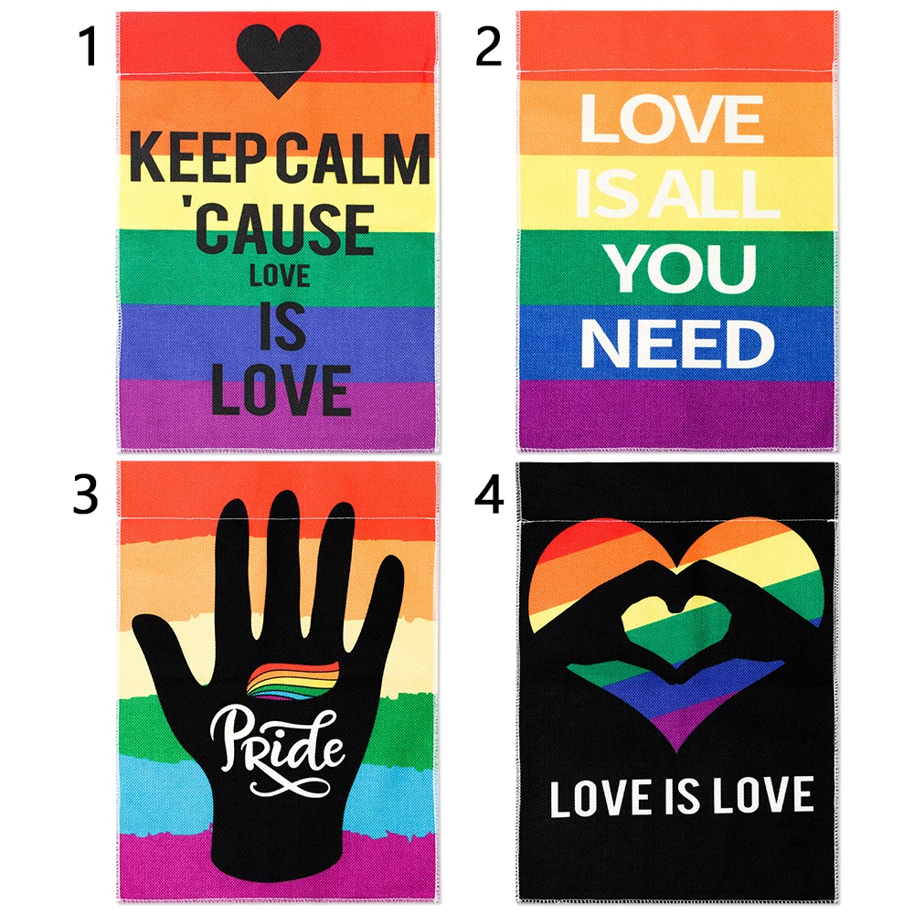 Радужный Садовый флаг для гомосексуалистов двусторонний льняной вертикальный