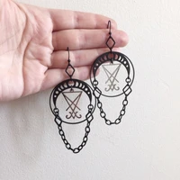 the black lucifer statement earrings