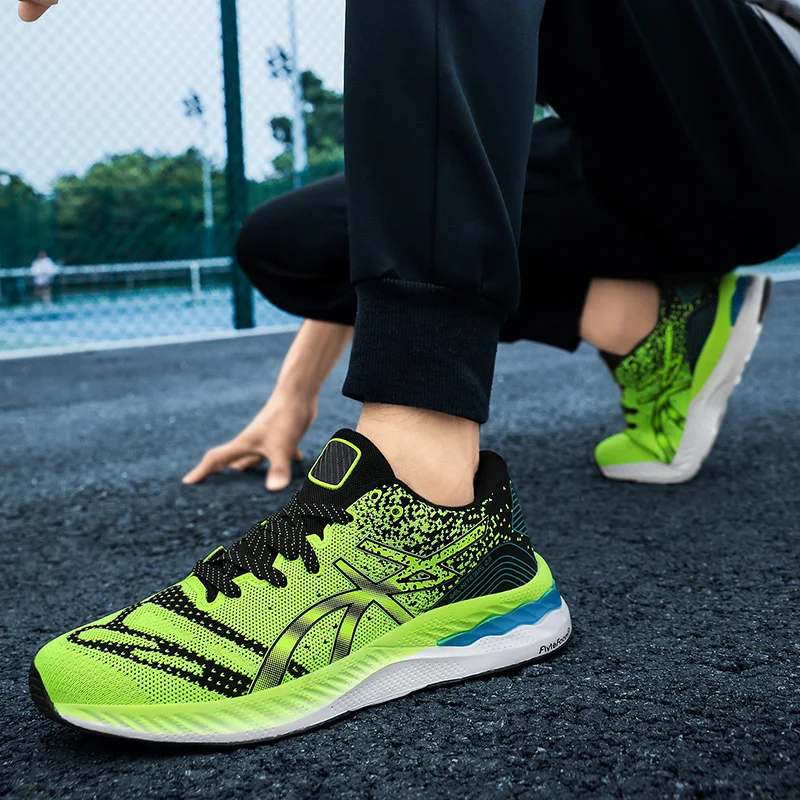 Knitting Running Shoes Men Jogging Sneakers Male Light Breathable Outdoor Training Fitness Sport Shoes Men Casual Walking Shoes