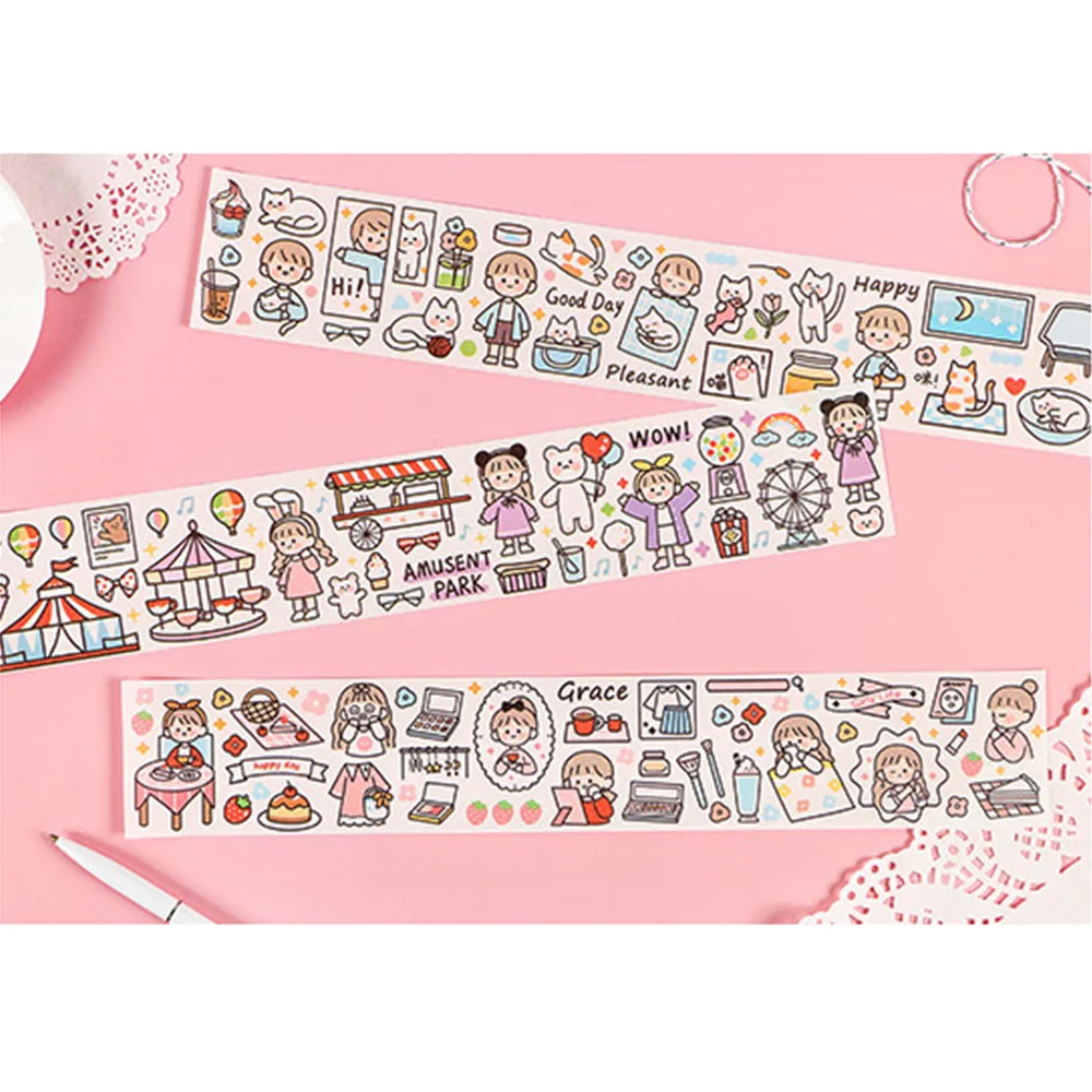 Милая японская лента васи декоративная Маскировочная бумажная журнал