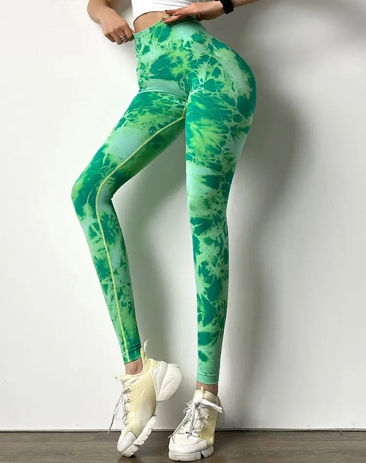 

Sexy Seamless Leggings Women Sport Push Up Leggings Fitness Tie Dye High Waist Women Clothing Gym Workout Pants Female Pants