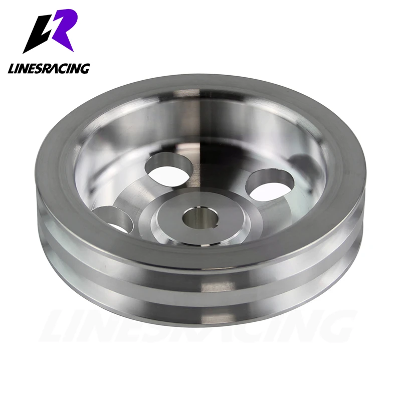 

Fit for G M Aluminum 2 Groove Power Steering Pump Pulley Keyway fits Small Block Chevy 350 454