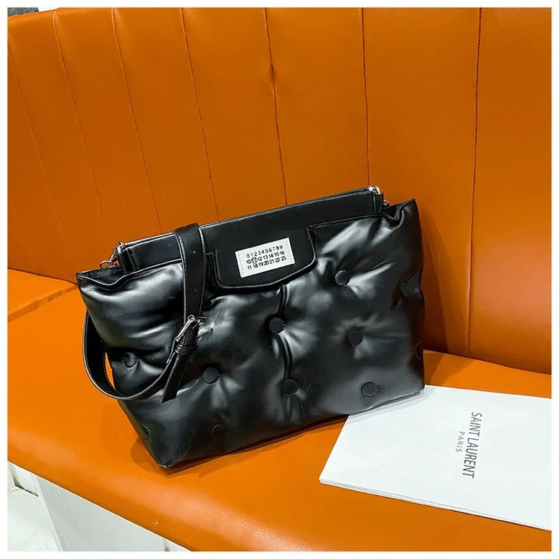 

2021 New High-quality Western-style Space Down Clutch Bag Female Bag Fashion Lady Leather Large Capacity Messenger Shoulder Bag