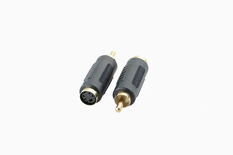 Позолоченный Премиум S-Video 4Pin гнездовой разъем для RCA Мужской видео адаптер