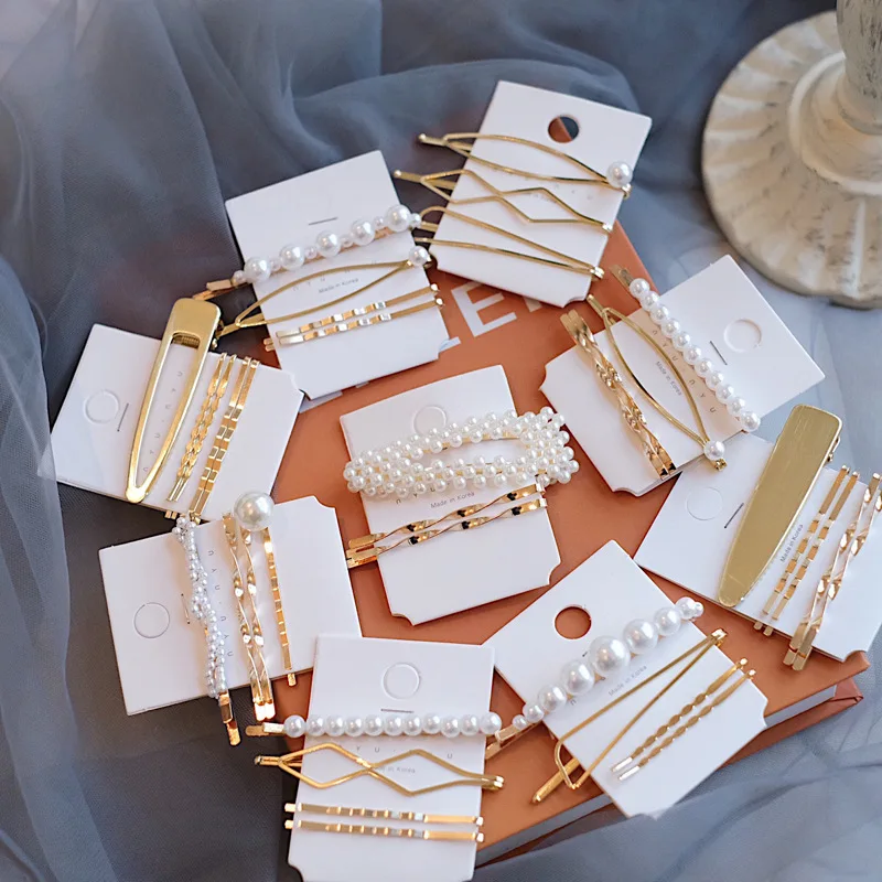 Металлические заколки для волос жемчужные женщин 3 шт./компл.|Шпильки и волос| |