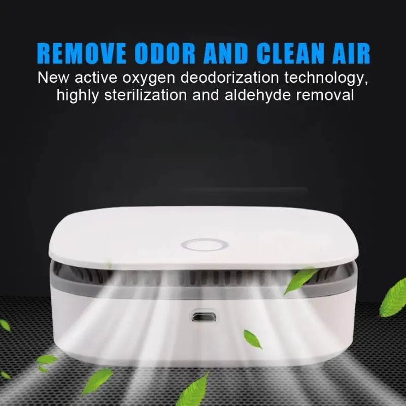 

Portable Ultraviolet UVC Lamp Smart Negative Ion PM2.5 Air Purifier Car Air Disinfection Machin USB Rechargeable Auto Home Clear