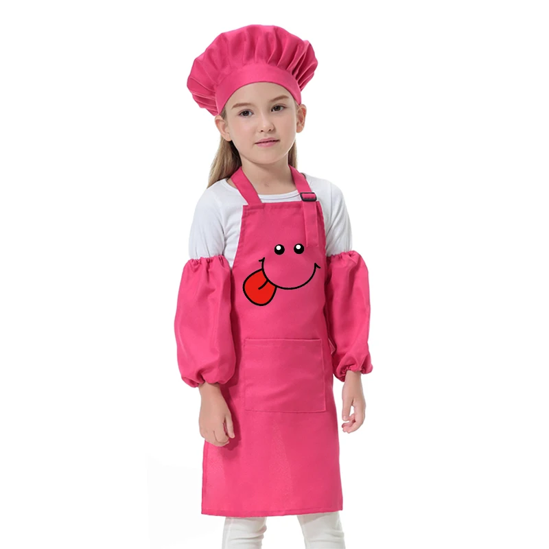 Детский фартук из полиэстера одежда для еды готовки нагрудник выпечки с рисунком