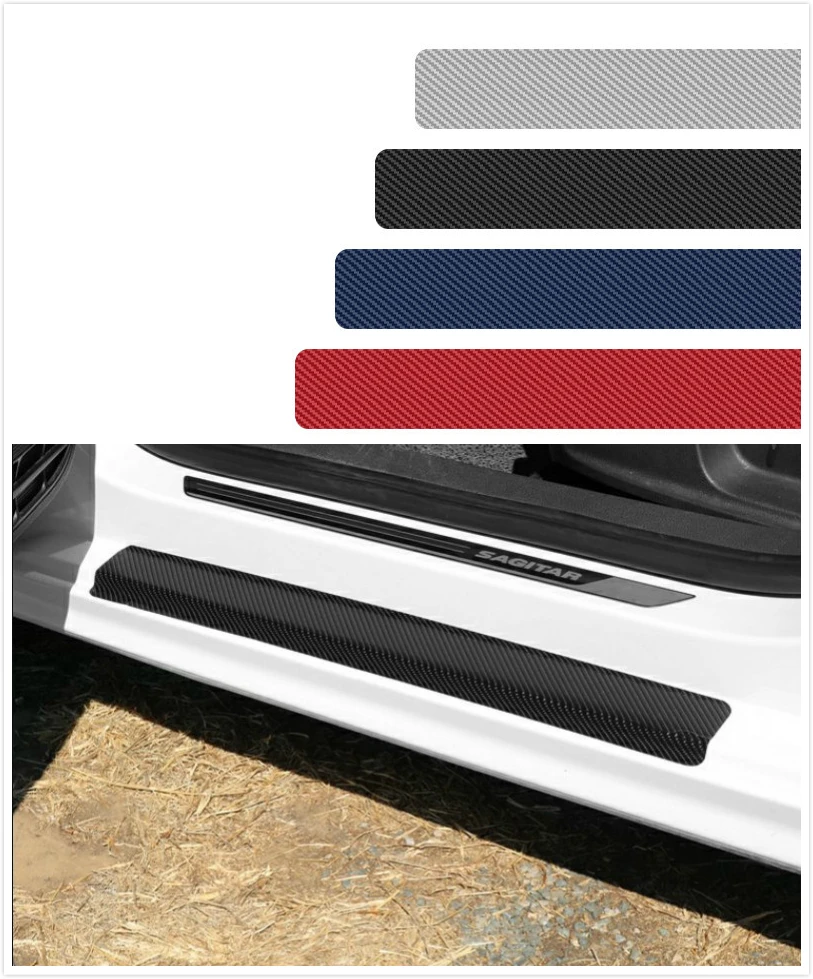Высокое качество клей 4 шт. Универсальный Автомобильный порог анти kick стикер s Scuff