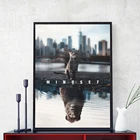 Печать на холсте с изображением животных, живопись с изображением кошки, Льва, картина для гостиной, домашний декор