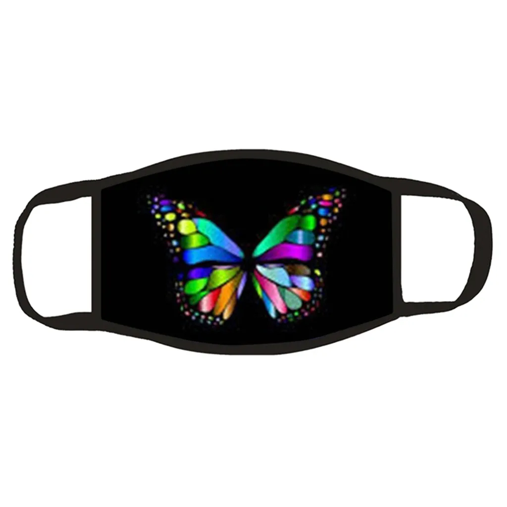 1PC Children's Face-mask Mouth Cover Butterfly Printed Outdoor Child Kids Mask Masque Enfant Black Anti-dust Party Safety маска | Дом и