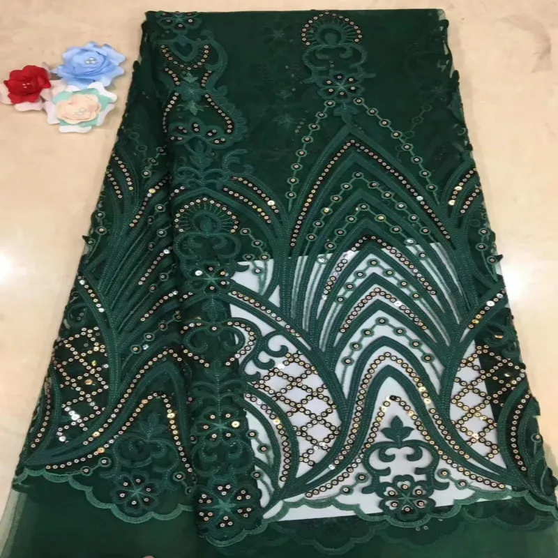 Новая модная сетчатая ткань Классическая Геометрическая Фигура вышитая бисером