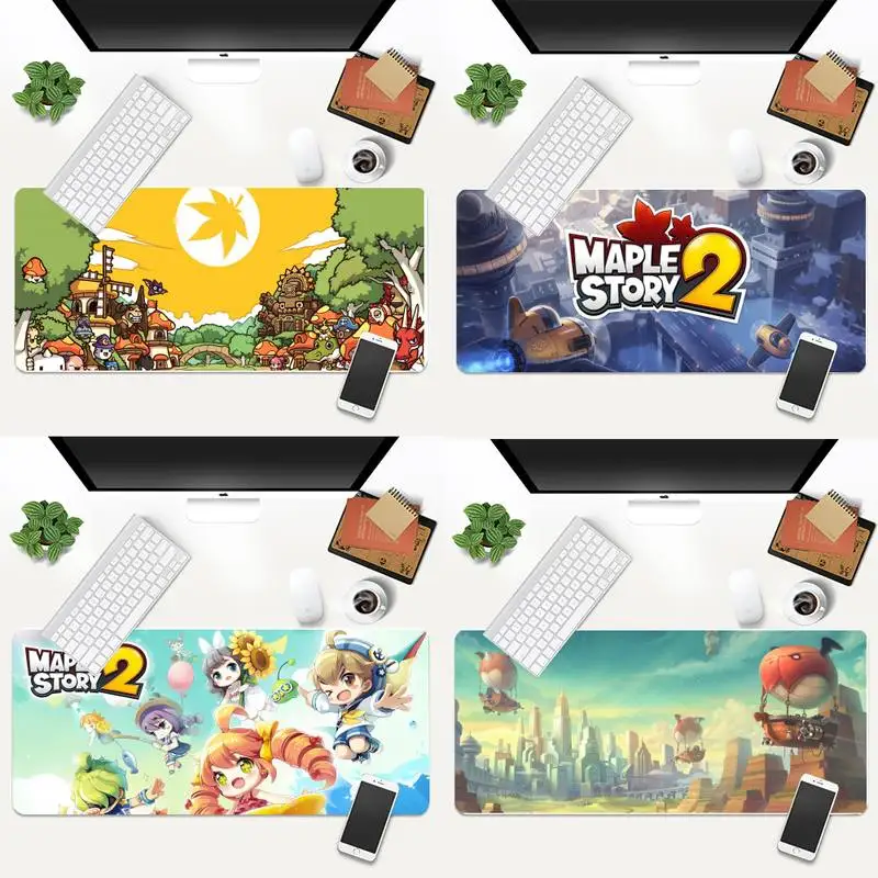 

Maplestory Unique Desktop Pad Game Mousepad Animation XL Large Gamer Keyboard PC Desk Mat Takuo Tablet Mousepads