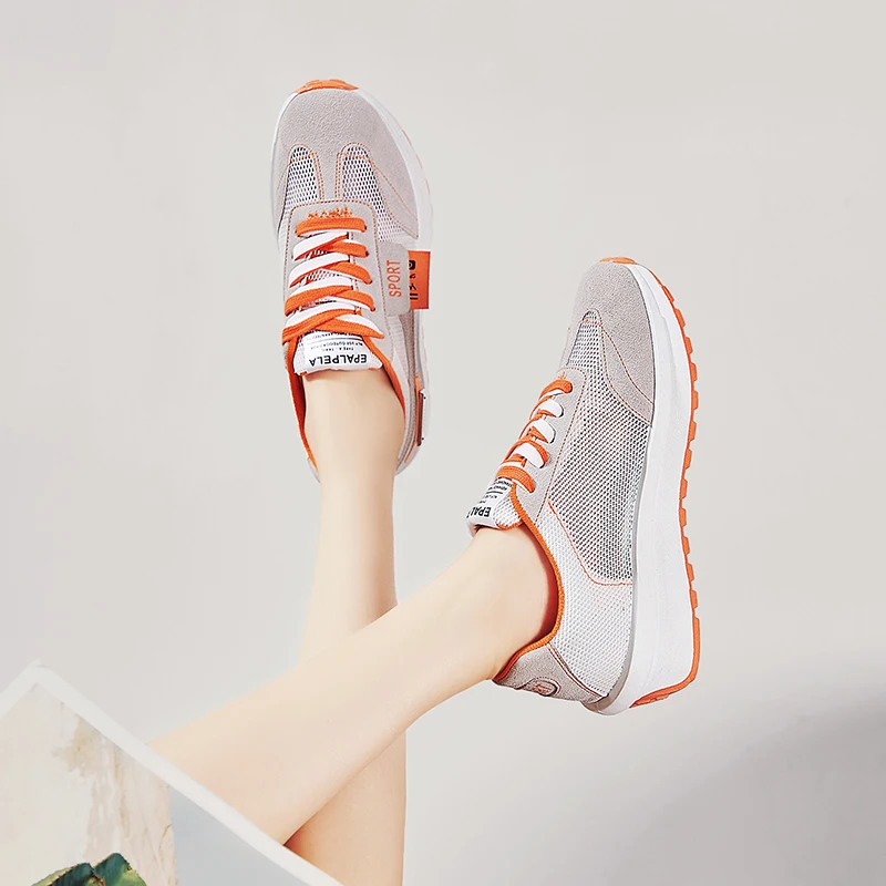 

2020 Women Casual Sneakers Spring Autumn Sneakers Breathable Women Shoes Lace Up Female Boots Comrfortable Platform Shoes Women