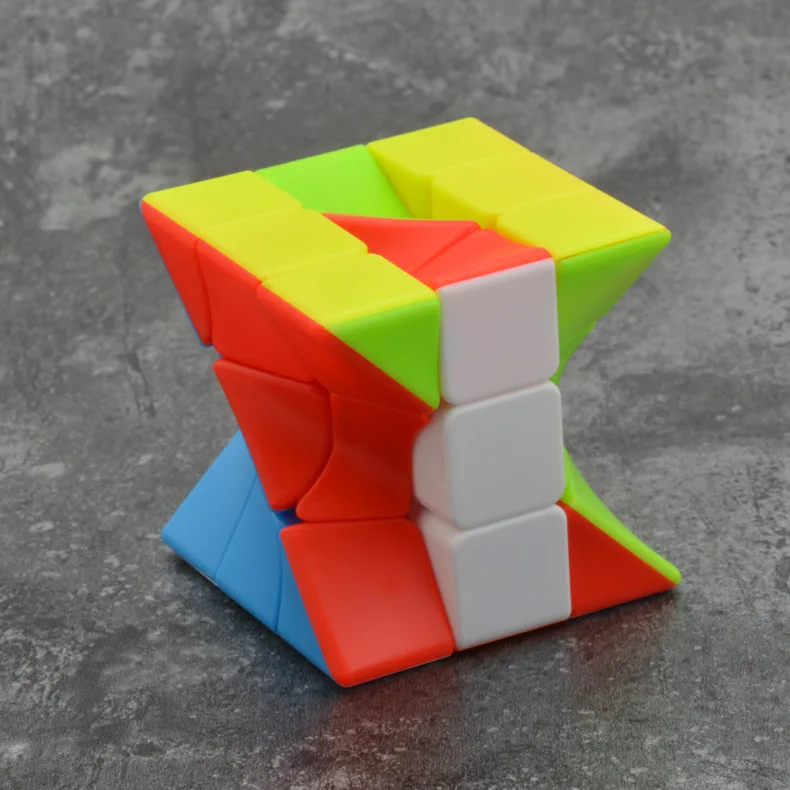 Lefun 3x3 кручение магический куб цветной витой куб игрушка странной формы без наклеек Пазлы красочные Развивающие игрушки для детей