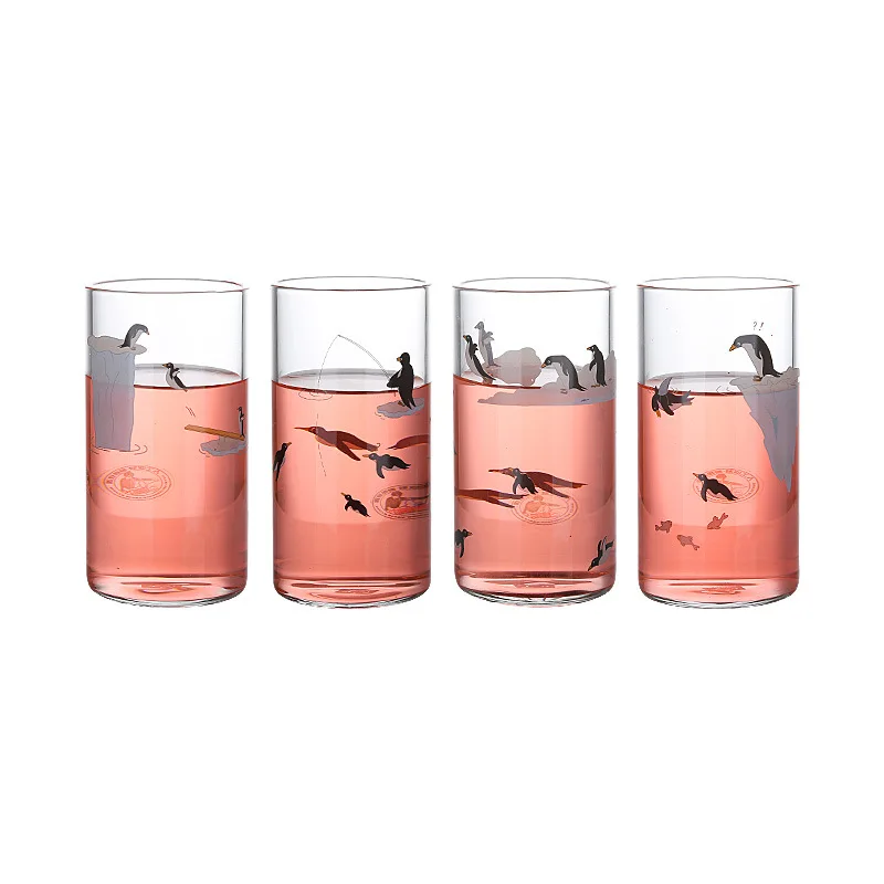 Стеклянная чашка разноцветные стеклянные банки Набор стеклянной посуды