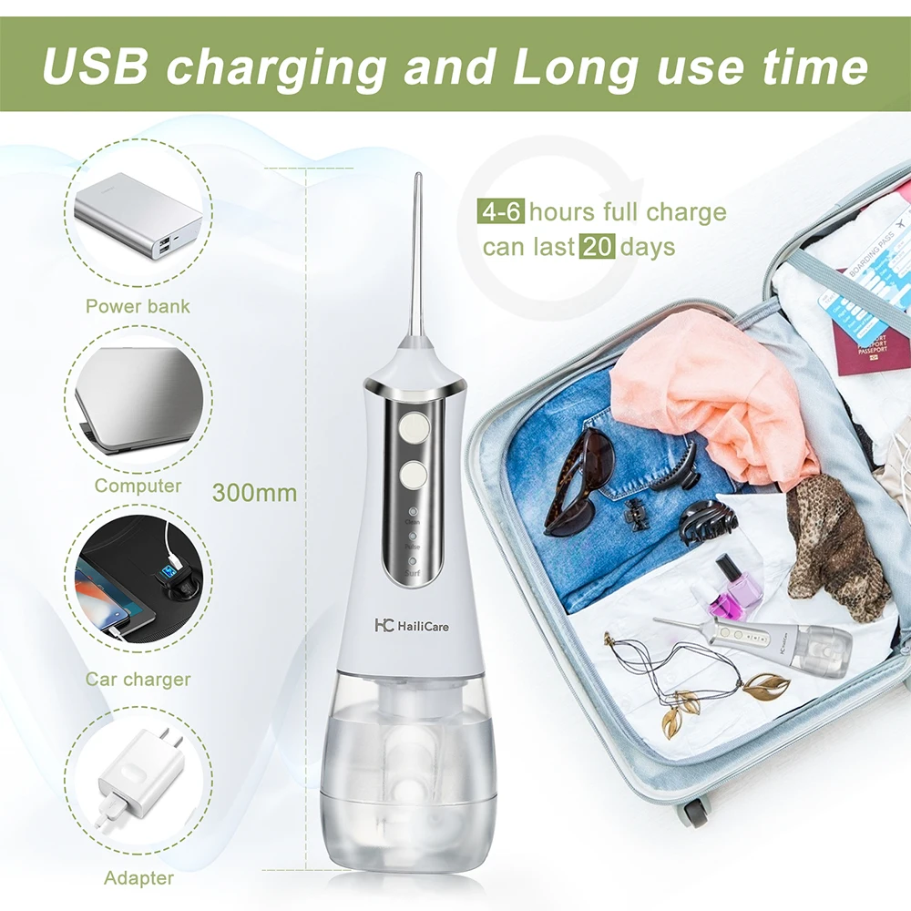 USB Rechargeable Electric Oral Irrigators Waterproof Teeth Cleaner Portable Dental Water Jet Cleaning Tool Kit Home Travel | Бытовая