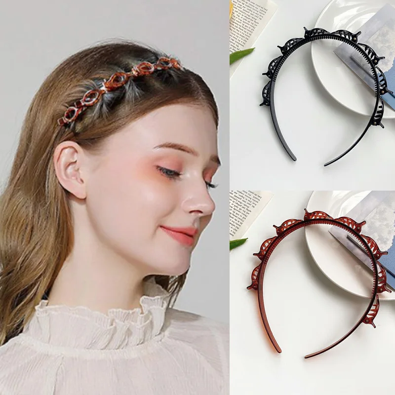 

MueRaa Unisex Double Bangs Hairstyle Hairpins Fashion Hairband Headband Sports Women Girls Hairhoop Headwrap Hair Accessories